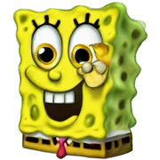SpongeBob gyattmaxxing sticker