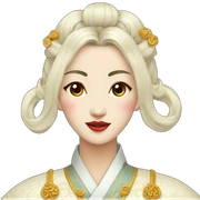 The face of the emperor's concubine in medieval China sticker