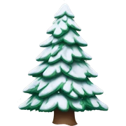 Christmas tree with snow sticker