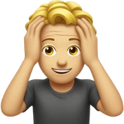 hands behind head smiley   sticker