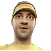 young man in yellow shirt sticker
