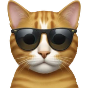 Cat with sunglasses sticker