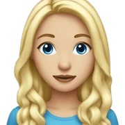 blonde girl blue eyes sticker
