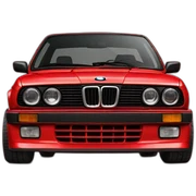 Red Bmw e 30 sticker