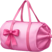 Gym bag with pink bow sticker