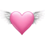 pink heart with wings  sticker