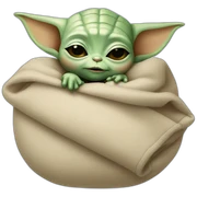 baby yoda sleeping sticker