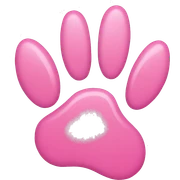 pink paw sticker