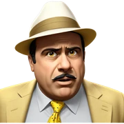 dapper look with yellow necktie sticker