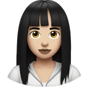 Black hair billie eilish sticker