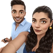 happy couple selfie moment sticker