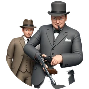 dapper boys with guns sticker