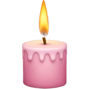 light pink candle sticker