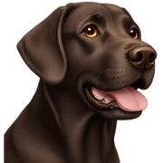 dark brown Labrador sticker