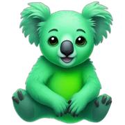 neon green koala sticker