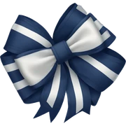 Navy blue bow sticker