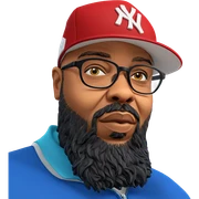 man with glasses and beard sticker