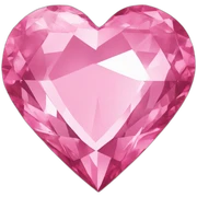 pink diamond heart sticker
