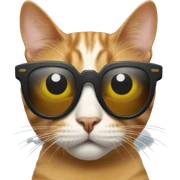 Cat with sunglasses sticker