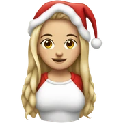 Girl santa sticker