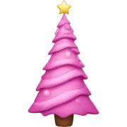 Pink Christmas tree sticker