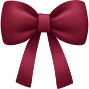 maroon red bow sticker