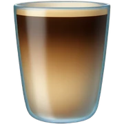 Gradient coffee in a glass cup sticker