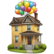 up house with ballons sticker