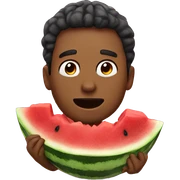 guy eating watermelon sticker