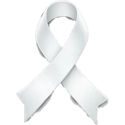 White ribbon  sticker