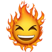 Emoji In Fire sticker