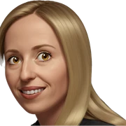 smiling blonde girl portrait sticker
