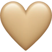 Beige heart  sticker