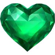 Emerald Green heart sticker