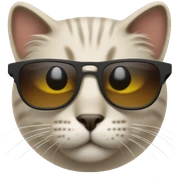 Cat with sunglasses sticker
