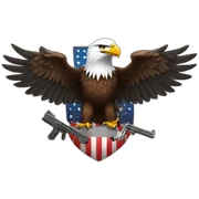 america, eagle, guns sticker