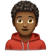 Boy in a red hoodie  sticker