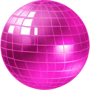 Pink mirrorball sticker