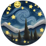 Starry night  sticker