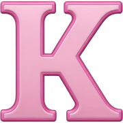 mix light pink dark pink and white girly letter k sticker