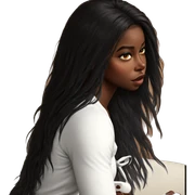 realistic portrait of dark-skinned girl sticker