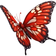Red butterfly  sticker