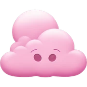 Pink cloud sticker
