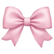 Light pink bow sticker