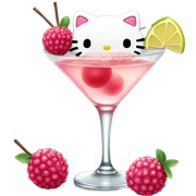 hello kitty with lychee martini sticker
