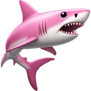 Pink shark sticker