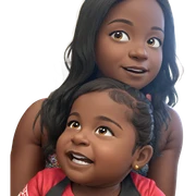 sisters with dark skin sticker