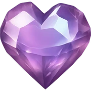 Crystal heart sticker
