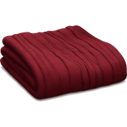 Realistic burgundy blankets neatly folded sticker