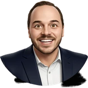 smiling male portrait in jacket sticker